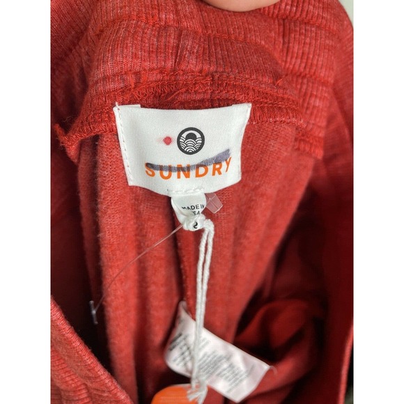 Sundry Red Star Cotton Drawstring Joggers Pants - Picture 7 of 9